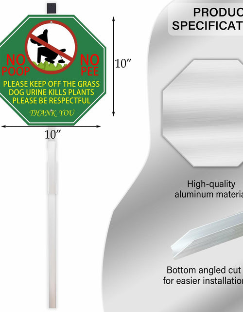 Load image into Gallery viewer, AOOCY All Remind Metal Dog Poop Sign with Stake 10x28in Yard Decor
