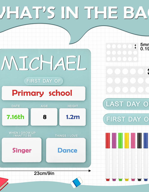 Load image into Gallery viewer, Chunful Personalized First Last Day School Board Acrylic Chalkboard 11x9 Inch
