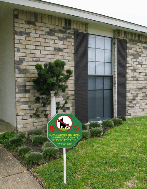 Load image into Gallery viewer, AOOCY All Remind Metal Dog Poop Sign with Stake 10x28in Yard Decor
