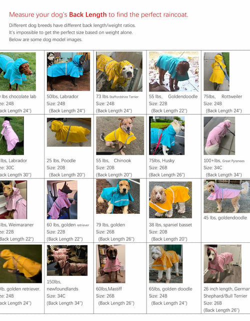 Load image into Gallery viewer, HAPEE Dog Raincoat Reflective Strip Hoodie Poncho Yellow River Size 20"
