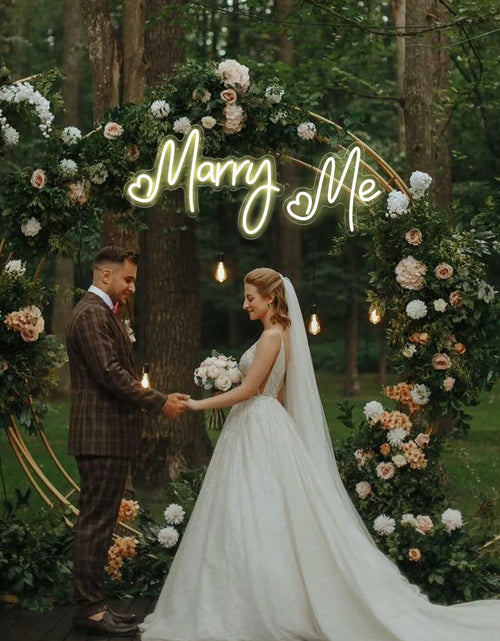 Load image into Gallery viewer, Dadarolly Marry Me Neon Sign Warm White LED Lights 11.3x15.7 &amp; 10x9.2 inches
