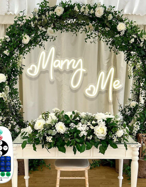 Load image into Gallery viewer, Dadarolly Marry Me Neon Sign Warm White LED Lights 11.3x15.7 &amp; 10x9.2 inches
