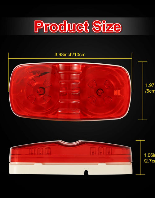Load image into Gallery viewer, RUNHWEE 4" 2 Pcs Yellow LED Trailer Side Marker Lights Oval Waterproof

