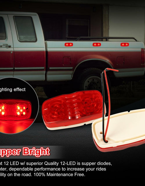Load image into Gallery viewer, RUNHWEE 4" 2 Pcs Yellow LED Trailer Side Marker Lights Oval Waterproof
