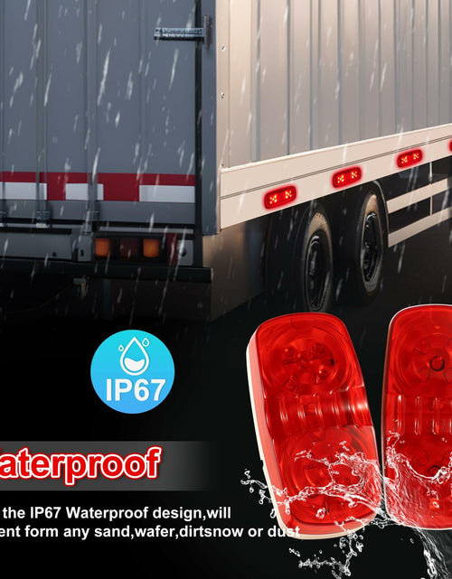 Load image into Gallery viewer, RUNHWEE 4" 2 Pcs Yellow LED Trailer Side Marker Lights Oval Waterproof
