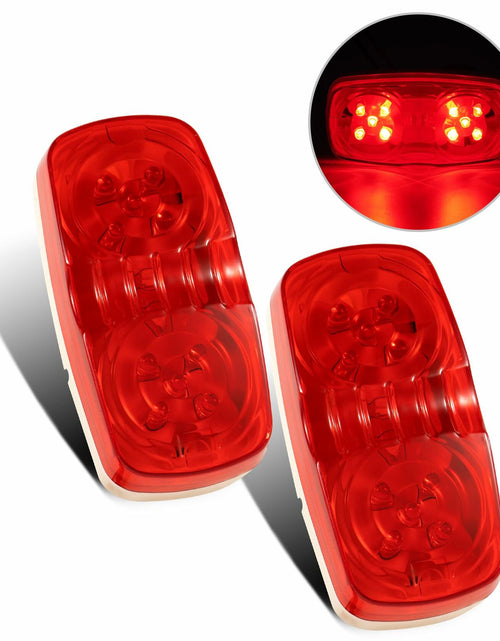 Load image into Gallery viewer, RUNHWEE 4" 2 Pcs Yellow LED Trailer Side Marker Lights Oval Waterproof
