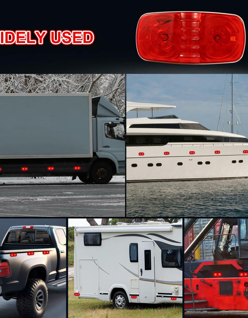 Load image into Gallery viewer, RUNHWEE 4" 2 Pcs Yellow LED Trailer Side Marker Lights Oval Waterproof
