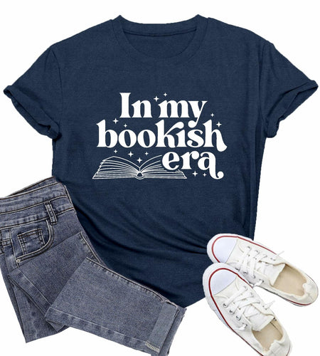 Wlen Teacher Reading T-Shirt Women Blue Soft Polyester Size XX-Large
