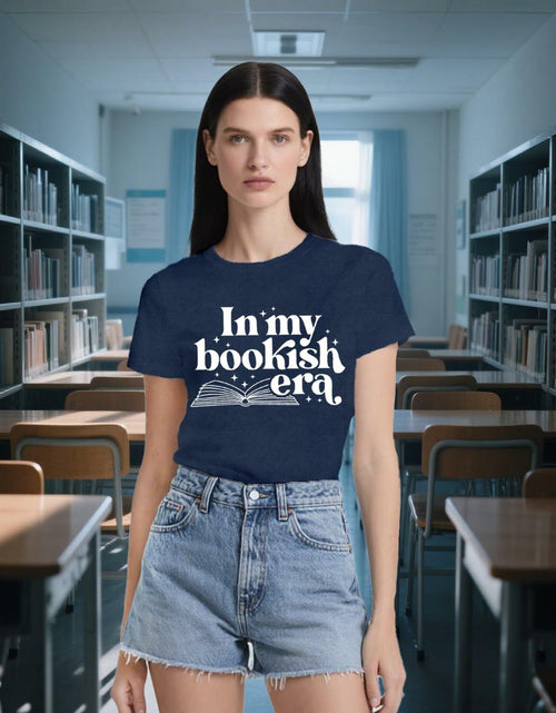 Load image into Gallery viewer, Wlen Teacher Reading T-Shirt Women Blue Soft Polyester Size XX-Large
