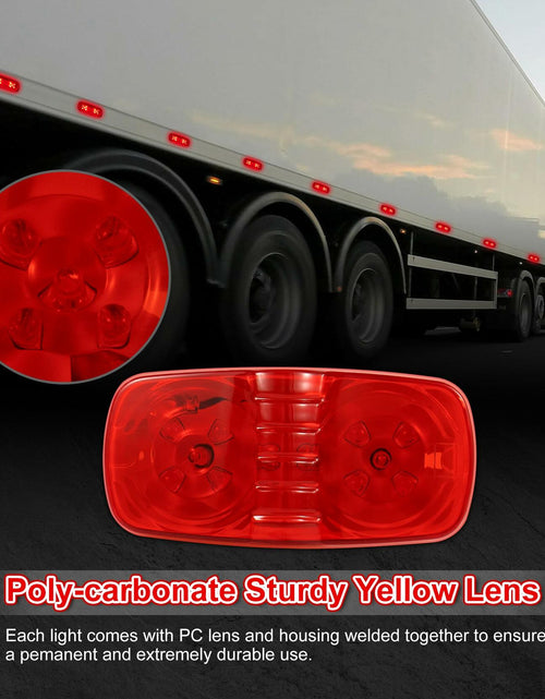 Load image into Gallery viewer, RUNHWEE 4" 2 Pcs Yellow LED Trailer Side Marker Lights Oval Waterproof
