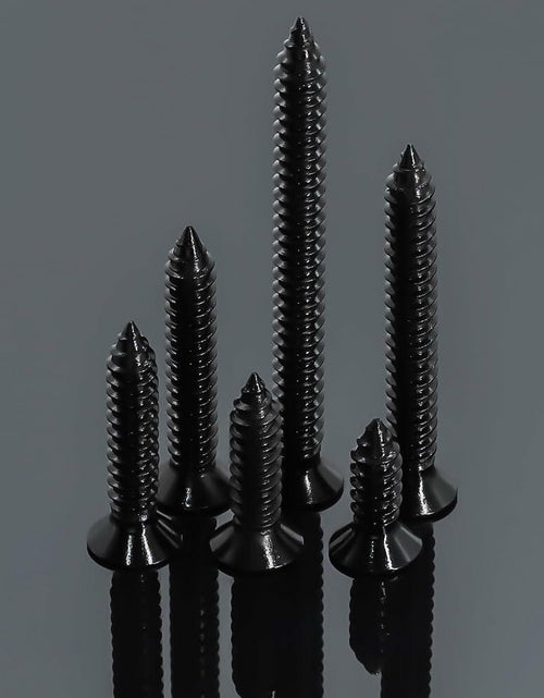 Load image into Gallery viewer, Fayeploo #10x3/4" Flat Head Wood Screws 50pcs Black Oxide Stainless Steel

