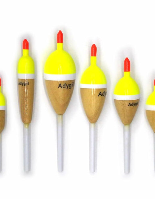 Load image into Gallery viewer, Dimatteo Slip Sticks Floats 6 pcs Oval 1.1/8"-3/4", Pencil 3/8", Cylinder 1/2"
