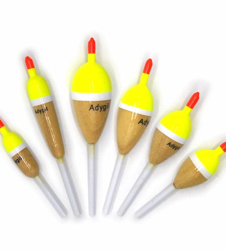 Dimatteo Slip Sticks Floats 6 pcs Oval 1.1/8"-3/4", Pencil 3/8", Cylinder 1/2"