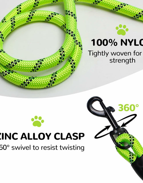 Load image into Gallery viewer, YALAVA Dog Leash 4FT Heavy Duty Reflective Nylon Rope Blue Padded Handle
