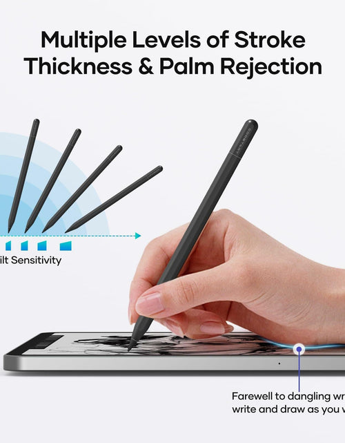 Load image into Gallery viewer, COOSTART Stylus Pen for iPad 9th&amp;10th Gen, 5 Min Fast Charge, Black
