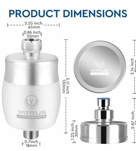 YATITUS Shower Filter Head 18+2 Stage High Output Hard Water Removal