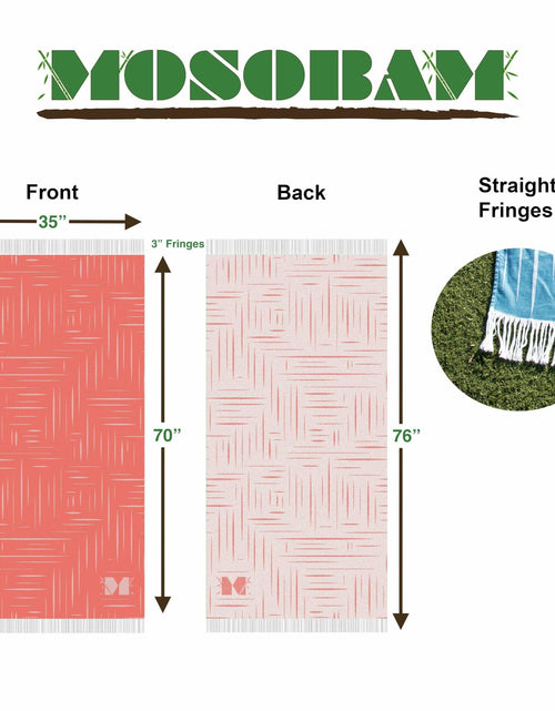 Load image into Gallery viewer, Mosobam Soft Fouta Peshtemal 35x70 Living Coral Lightweight Bamboo Towels
