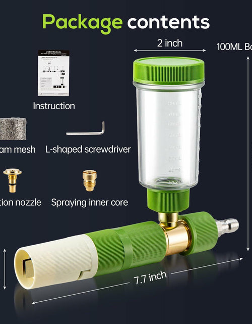 Load image into Gallery viewer, REALYOU Foam Cannon Pro Pressure Washer 1/4" Quick Connector Green
