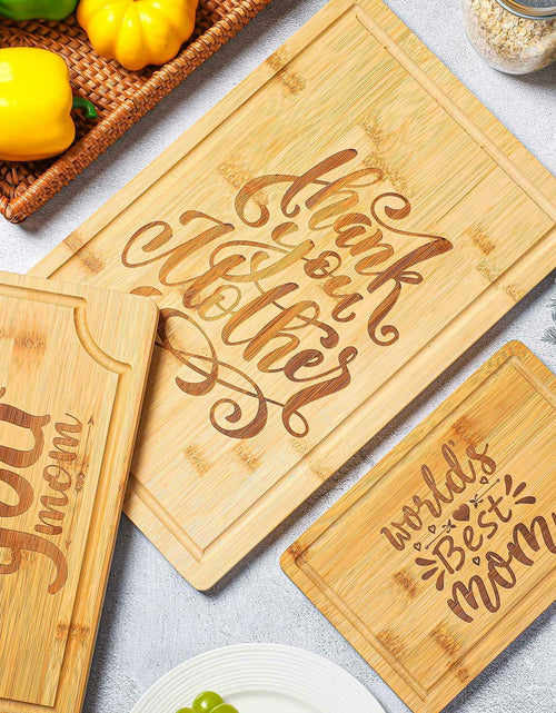 Load image into Gallery viewer, Didaey Bamboo Wood Cutting Board Gift Set for Mom Grandma 3 Pieces
