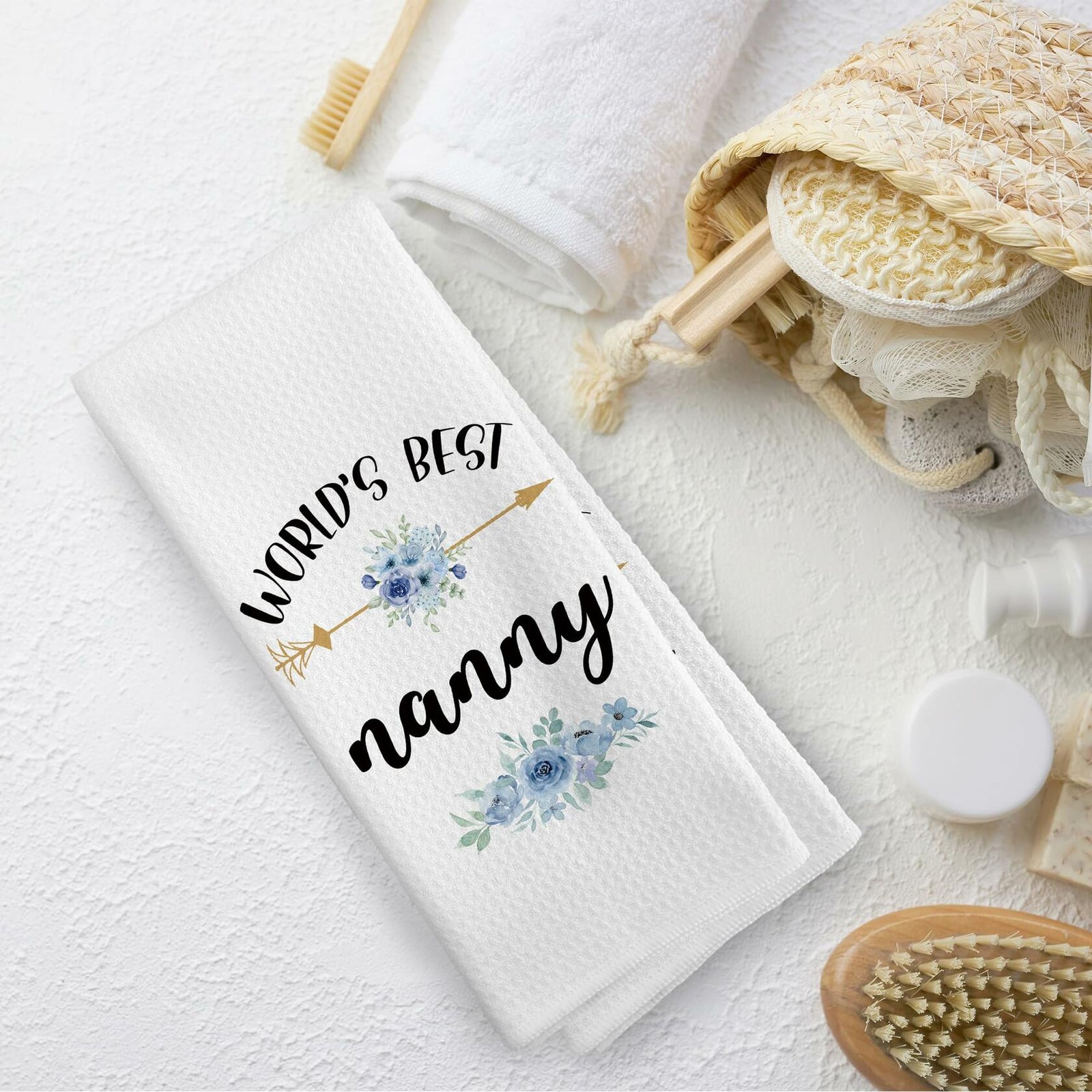 TAEDIN Nanny Kitchen Towels Floral 16x24 Inches Decorative Absorbent