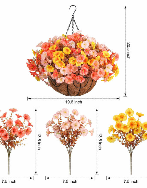 Load image into Gallery viewer, Ivydale Artificial FallFlowers Basket Silk Morning Glory Eucalyptus UV Resistant

