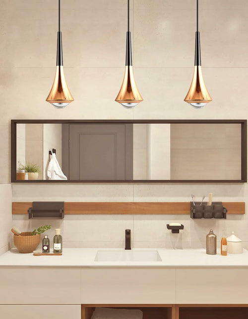 Load image into Gallery viewer, Hinio Modern Adjustable Pendant Lights Kitchen Island Gold Black 2-Pack
