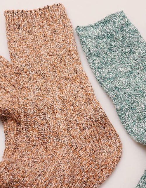 Load image into Gallery viewer, TINTAO Women's Cotton Knit Thick Warm Wool Crew Socks Multi-07 Size 5-10

