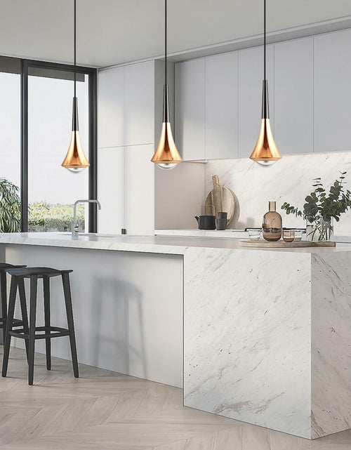 Load image into Gallery viewer, Hinio Modern Adjustable Pendant Lights Kitchen Island Gold Black 2-Pack
