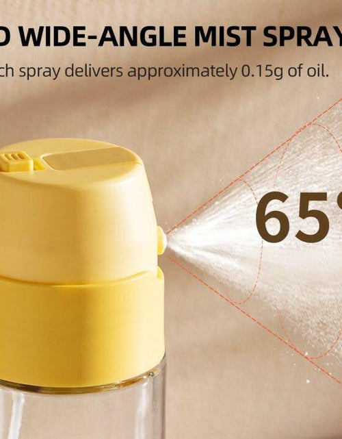 Load image into Gallery viewer, MDZF SWEET HOME Oil Sprayer 18.6oz 2-in-1 Olive Oil Dispenser Bottle Yellow
