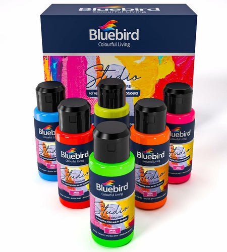 BLUEBIRD Studio Pearlescent Acrylic Paints 6-Pack 0.85oz Each