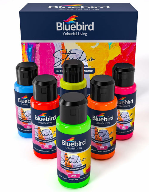 Load image into Gallery viewer, BLUEBIRD Studio Pearlescent Acrylic Paints 6-Pack 0.85oz Each
