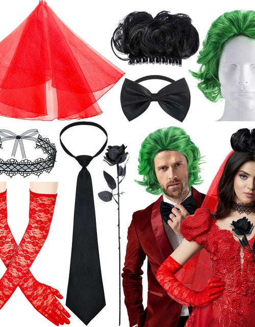 Load image into Gallery viewer, Mepase Halloween Bride Costume Accessories 8 Pcs Red Green Black One Size
