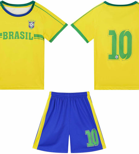 Yanzeeg Youth Soccer Jersey Football Training Shirt Brasil 30 Regular Size 30