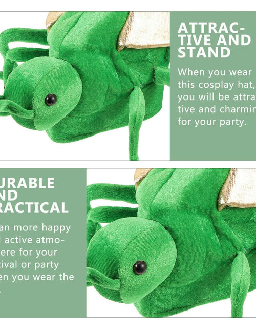 Load image into Gallery viewer, IMIKEYA Green Animal Costume Cartoon Hat Headwear 13x6x6 Inches Size 33x16cm

