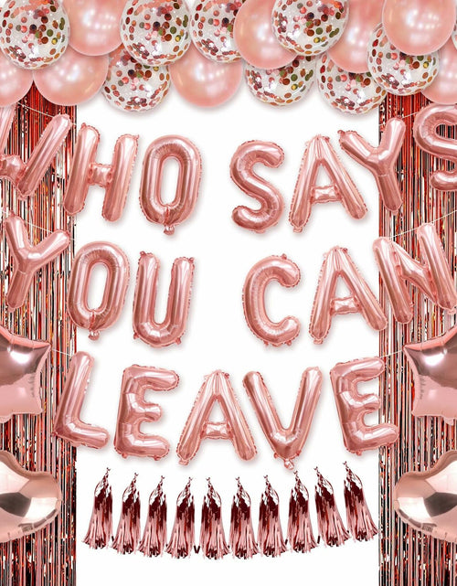Load image into Gallery viewer, PARLONTY Farewell Party Decorations Balloon Banner Rose Gold Star Rubber
