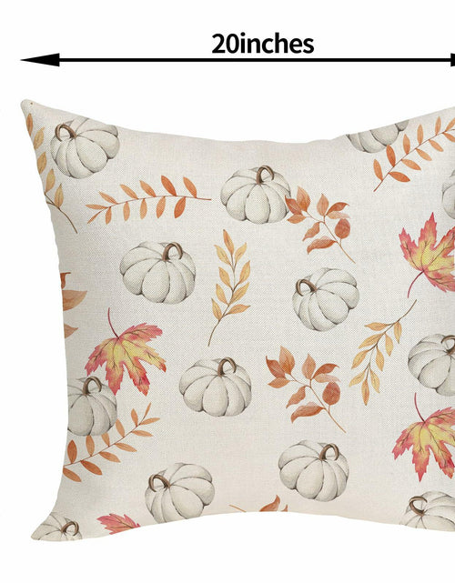 Load image into Gallery viewer, OFIRD Fall Decor Pillow Covers 20x20 White Pumpkin Maple Leaves Pack of 2
