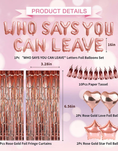 Load image into Gallery viewer, PARLONTY Farewell Party Decorations Balloon Banner Rose Gold Star Rubber
