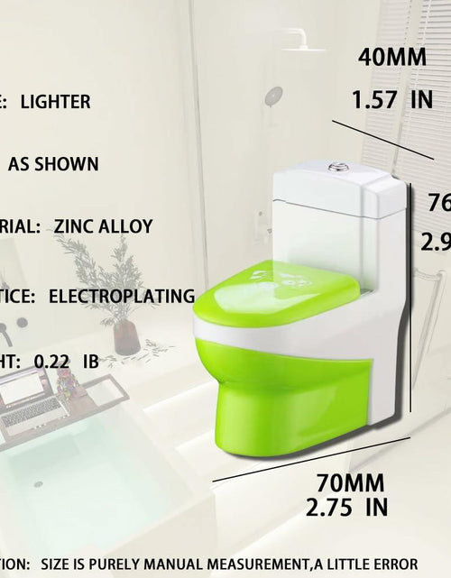 Load image into Gallery viewer, DAKOELWP Toilet-Shaped Butane Jet Torch Lighter Green Windproof Camping
