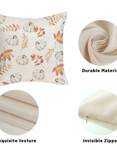 Load image into Gallery viewer, OFIRD Fall Decor Pillow Covers 20x20 White Pumpkin Maple Leaves Pack of 2
