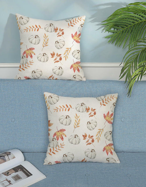 Load image into Gallery viewer, OFIRD Fall Decor Pillow Covers 20x20 White Pumpkin Maple Leaves Pack of 2
