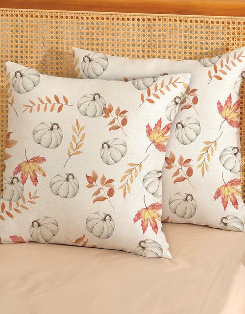 Load image into Gallery viewer, OFIRD Fall Decor Pillow Covers 20x20 White Pumpkin Maple Leaves Pack of 2
