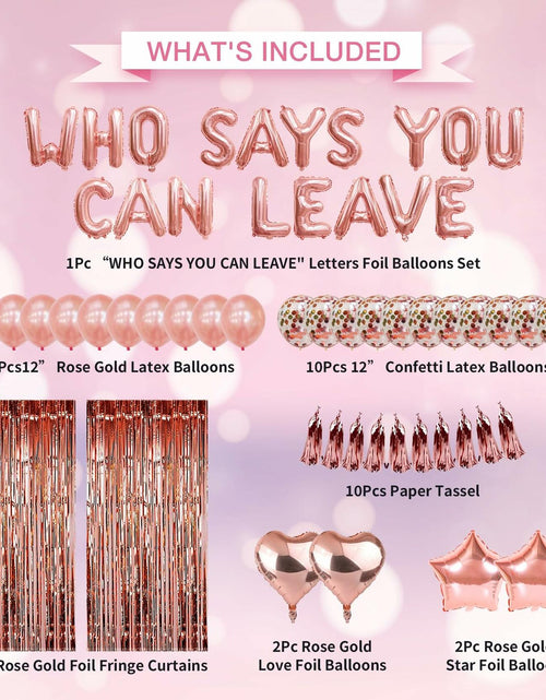 Load image into Gallery viewer, PARLONTY Farewell Party Decorations Balloon Banner Rose Gold Star Rubber
