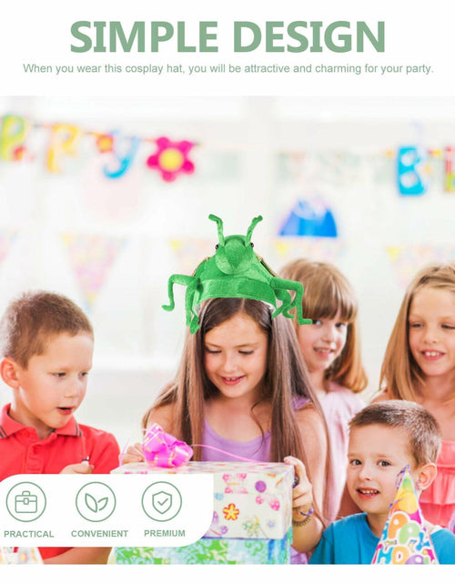 Load image into Gallery viewer, IMIKEYA Green Animal Costume Cartoon Hat Headwear 13x6x6 Inches Size 33x16cm
