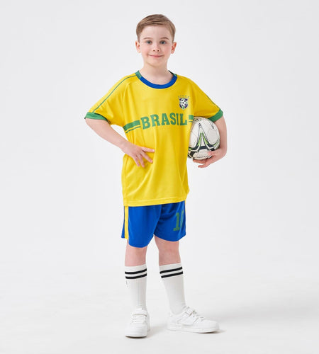 Yanzeeg Youth Soccer Jersey Football Training Shirt Brasil 30 Regular Size 30