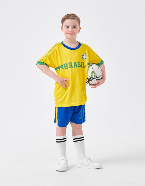 Load image into Gallery viewer, Yanzeeg Youth Soccer Jersey Football Training Shirt Brasil 30 Regular Size 30
