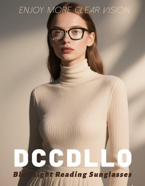 Load image into Gallery viewer, Dccdllo Women's Blue Light Blocking Oversized Square Reading Glasses +3.5
