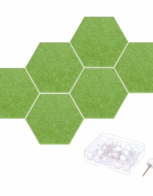 Load image into Gallery viewer, PATIKIL Felt Bulletin Board 12x10in 6 Pack Hexagon Tiles Light Camel
