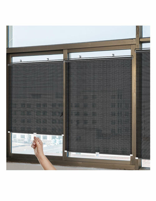 Load image into Gallery viewer, AionneWie Retractable Blackout Roller Blinds with Suction Cups 16x49in
