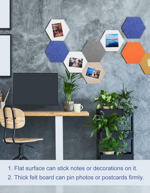 Load image into Gallery viewer, PATIKIL Felt Bulletin Board 12x10in 6 Pack Hexagon Tiles Light Camel
