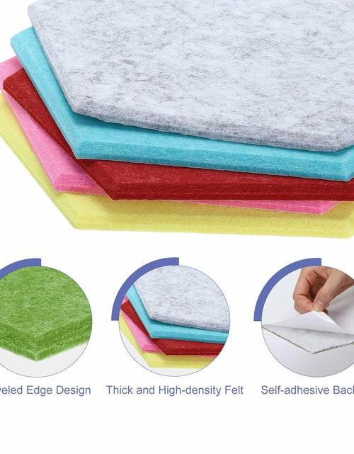 Load image into Gallery viewer, PATIKIL Felt Bulletin Board 12x10in 6 Pack Hexagon Tiles Light Camel
